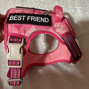 BeebiePet Heavy Duty Dog Harness in Pink Camo for Medium Dog